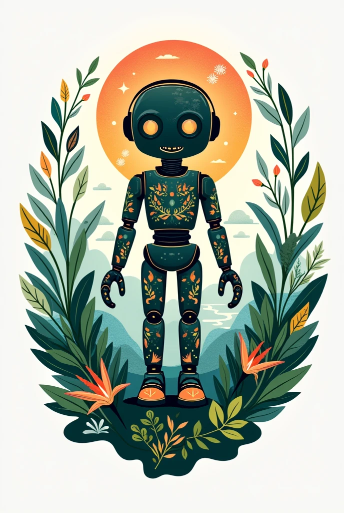 Logo for the robotics class that unites interculturality in the classroom and nature