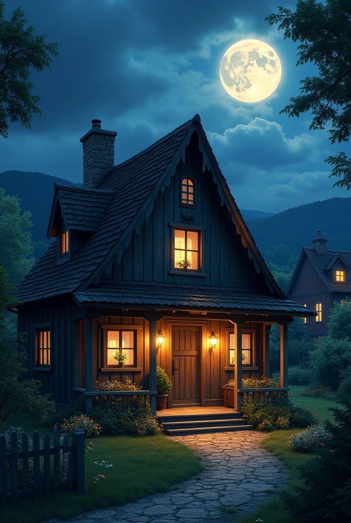 a house in the village one night