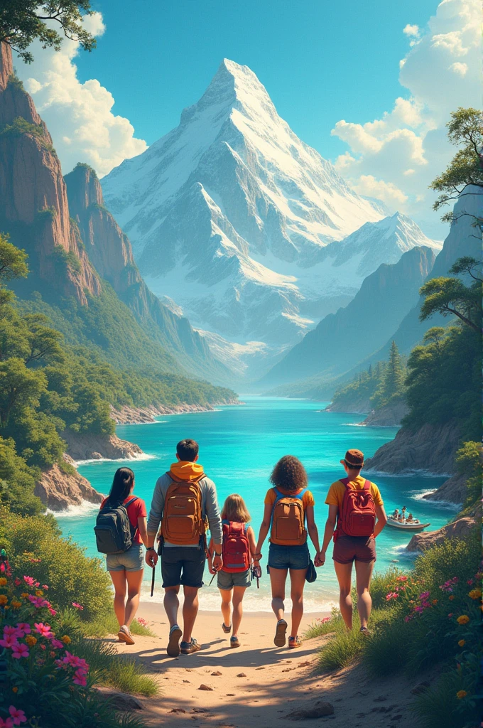 An image referring to tourism with the name unlimited adventure 
