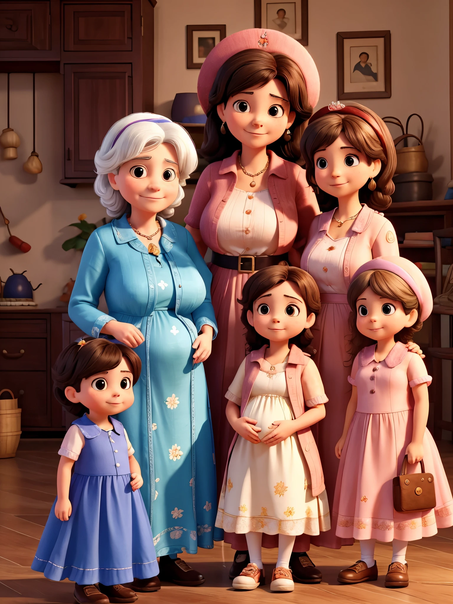 Adult granddaughter and paternal grandmother and maternal grandmother 