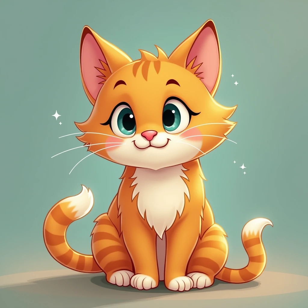 A cute cat in colors inspired by Disney