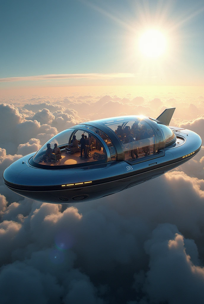 Spaceship、Oval、Sightseeing vehicles、All-round glass、noon