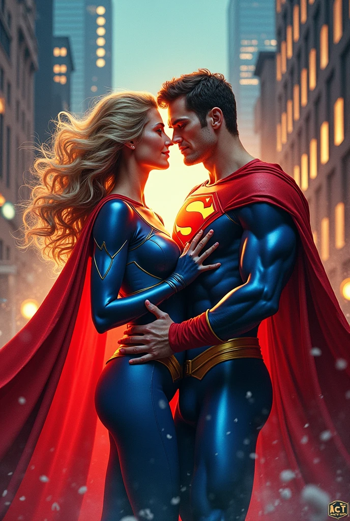 Sexy superhero couple celebrating 11 years in a relationship vinyl record cover