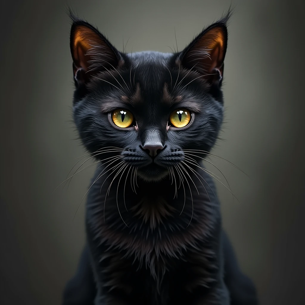 Cute cat in gothic style