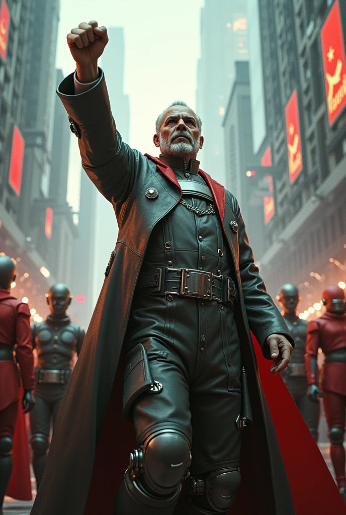 Lenin leading revolution in distant future, in year 19117