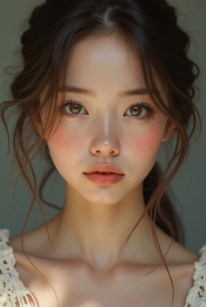 Pretty face girl hairy upper lip

