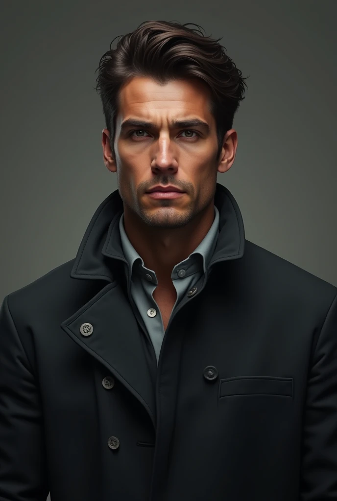 An image of a man with black hair wearing a coat in his 30s