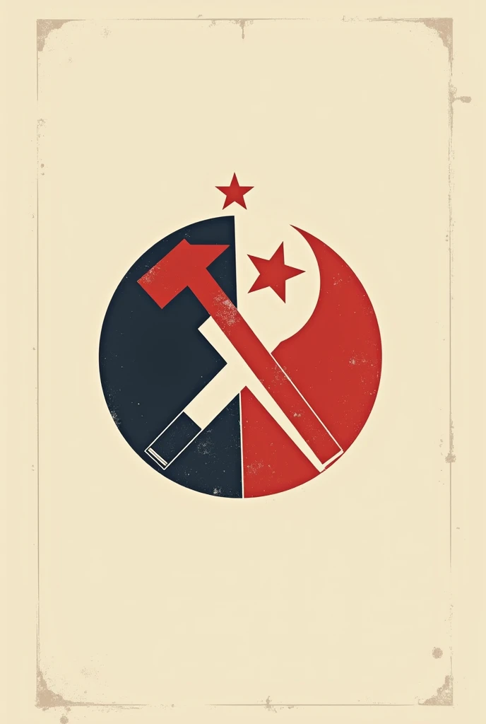A simple 1947 Cold War logo to print and trace
