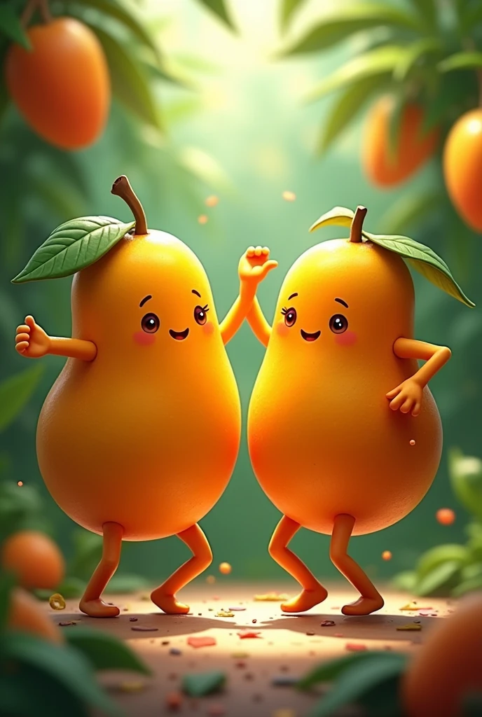 2 mango doing dance