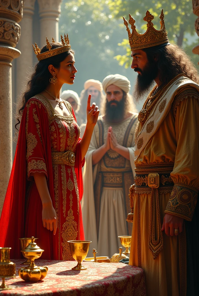 Image of King Solomon with his women