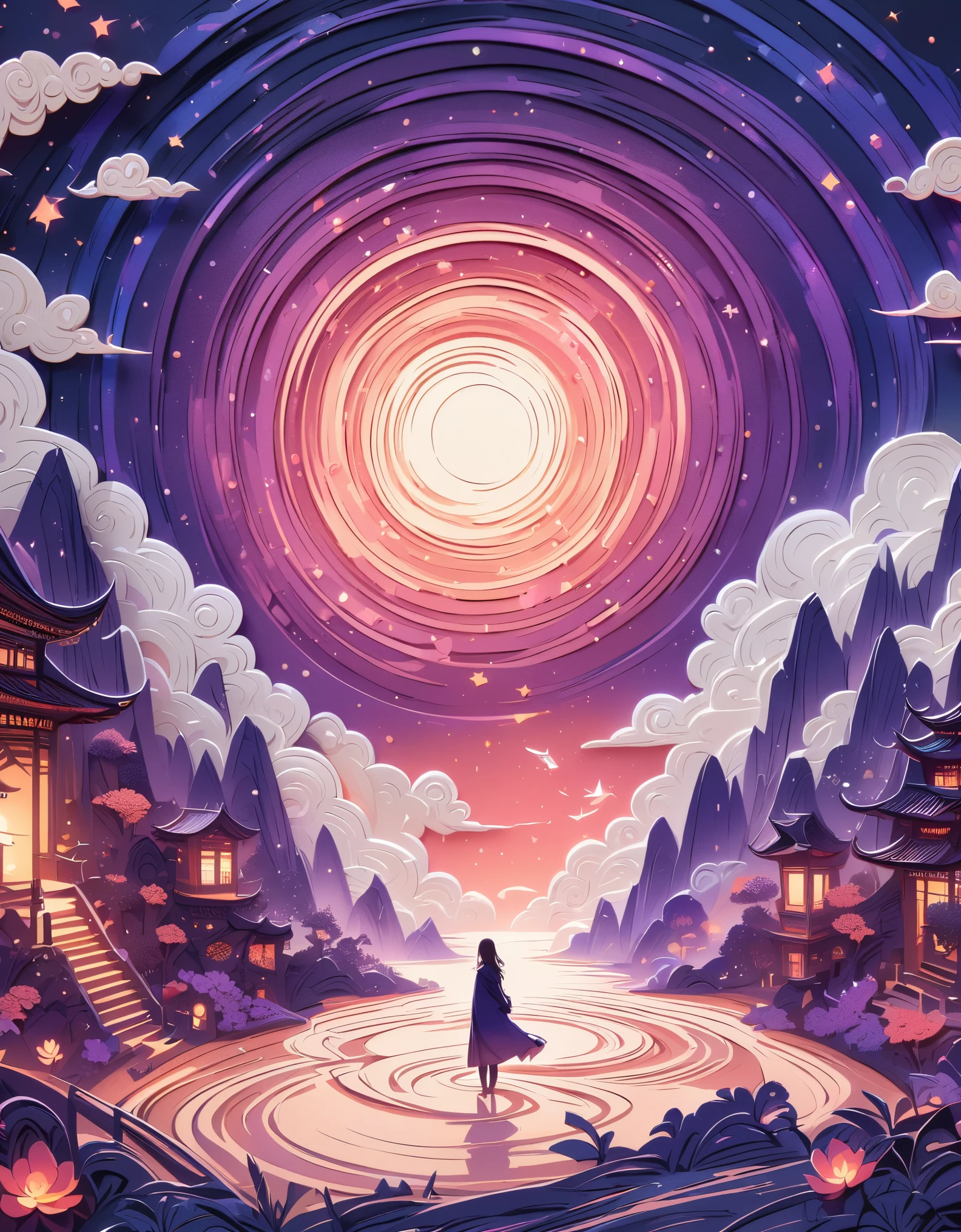 (masterpiece, best quality:1.2), Embossed paper, Solitary，Black Light
