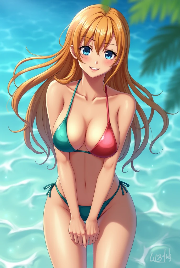 Nami's images, personagem de One piece, taking a bath in Sunny, On open legs, standing, no bikini, showing everything, including the breasts and vagina