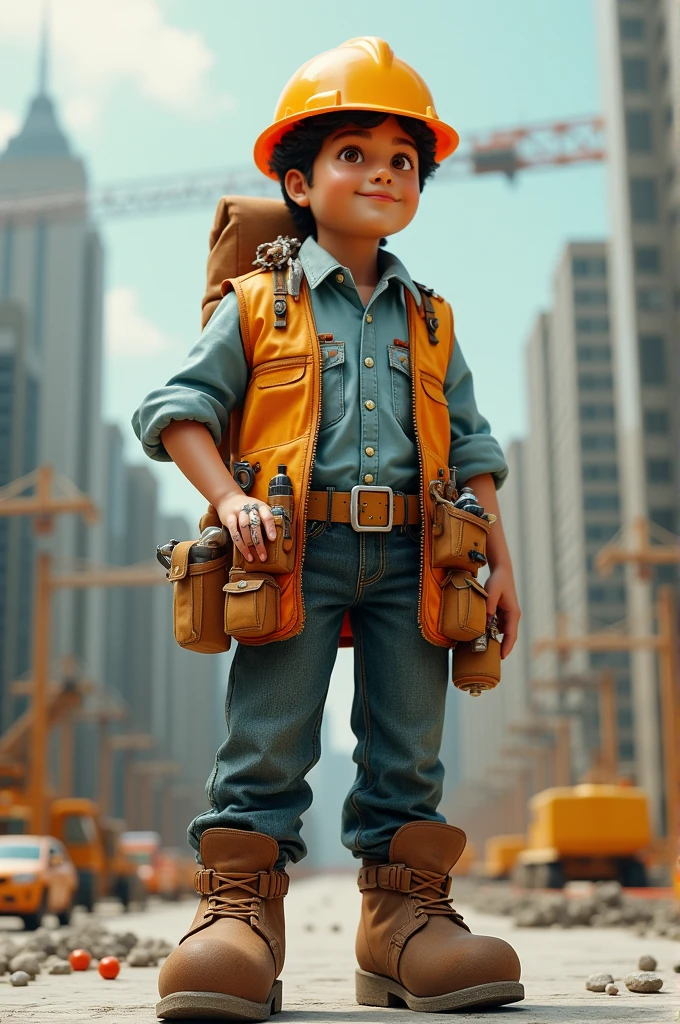 Fancy dress costume representing the civil engineering career