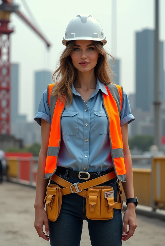 Women's fancy dress costume representing the civil engineering career