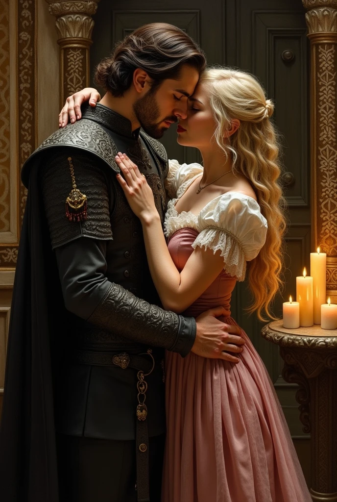 Make a picture of Aemond Targaryen kissing the gay Lucerys Velaryon
