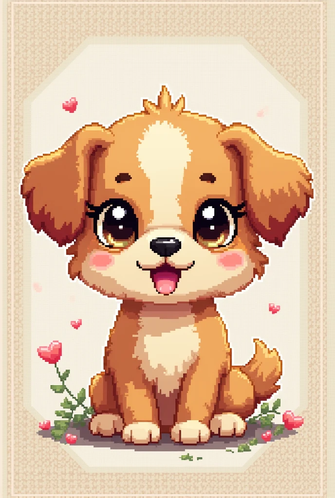cute little dog, scross stitch pattern