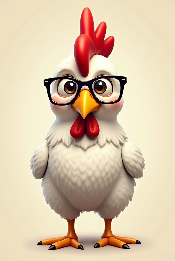 Chicken with glasses