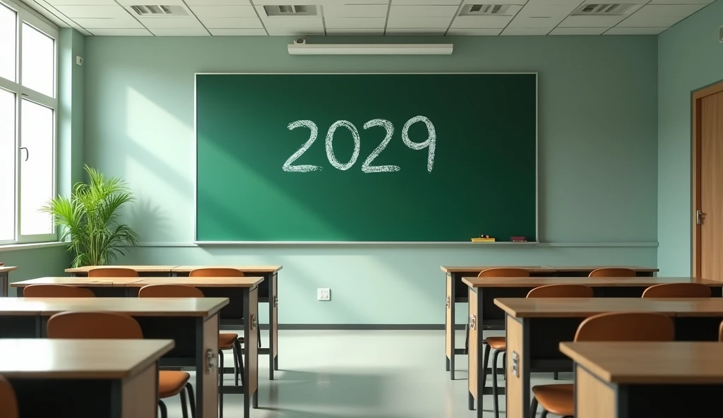 2029 written on the board green background