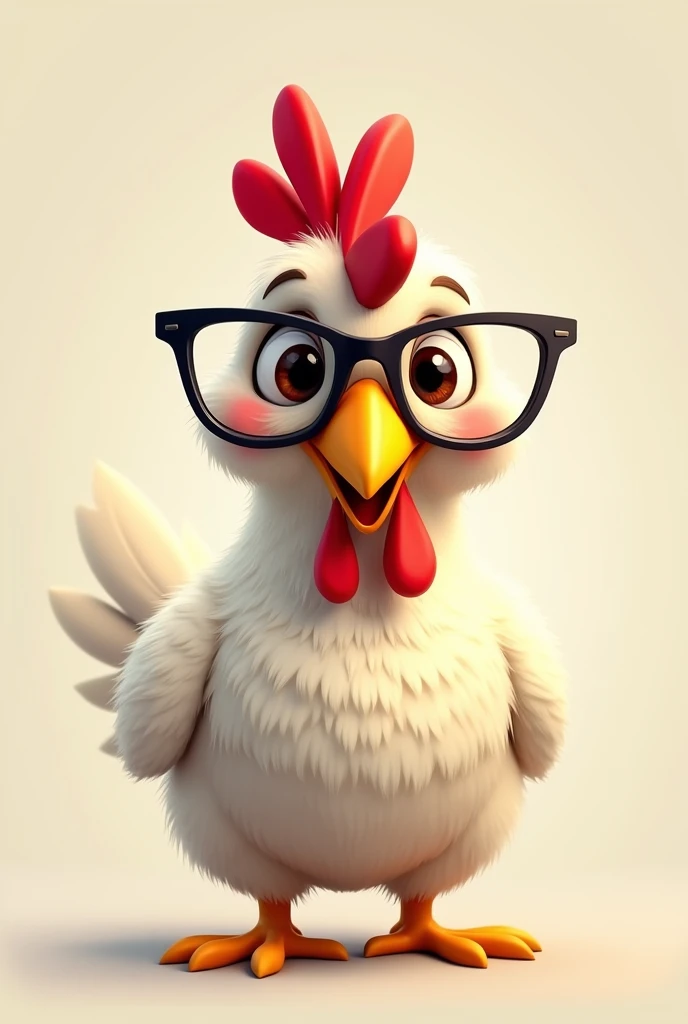 Chicken with glasses