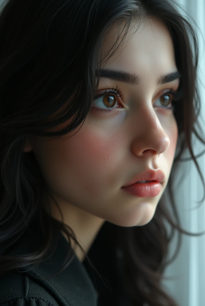 Iranian girl Atash looking to the left