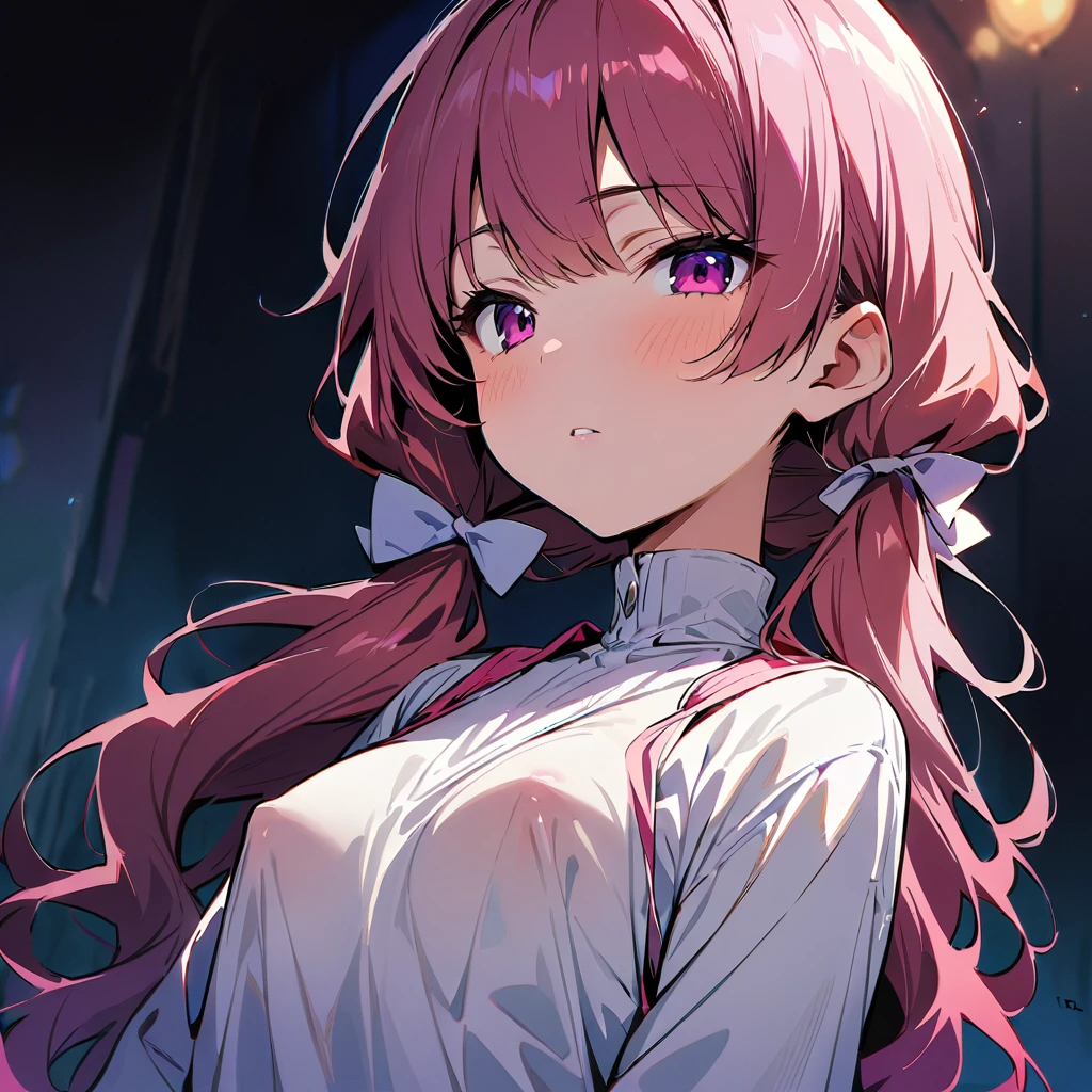 ( yuzuki yukari, ), (expressionless face, ), cool face, (masterpiece, best quality, ultra detailed), flat face, (covered nipples), absurdres,