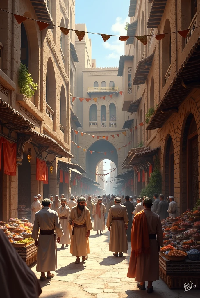  old Syrian bazar in traditional ancient Muslim 