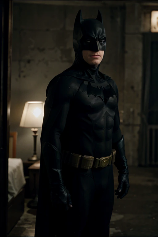 Batman, usando seu traje, Bruce Wayne, 8k resolution, photo real,