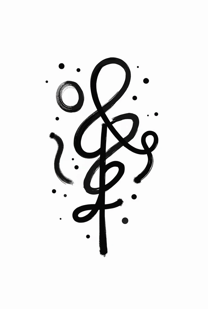 Create a drawing with Max Weber's doodle in black and white with a white background