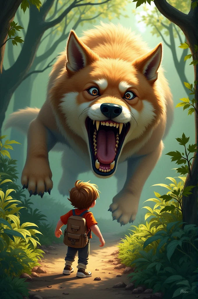 Here is a prompt based on the start of the story:
"Write a story that begins with a curious and adventurous boy named Max discovering a hidden path in the woods and encountering a fierce and snarling dog. What happens next? How does Max react to the sudden danger, and what skills or resources does he use to try and escape the situation? Take the story in any direction you like, and see where Max's adventure leads!"