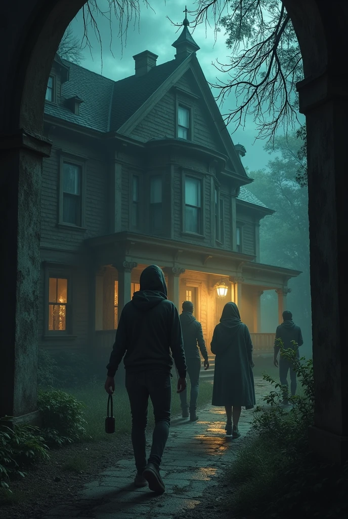 A group of friends decide to spend the night in an abandoned mansion, armed only with their wits and a few ghost-hunting gadgets. As the night progresses, they begin to experience disturbing phenomena and discover disturbing clues about the mansion's past.