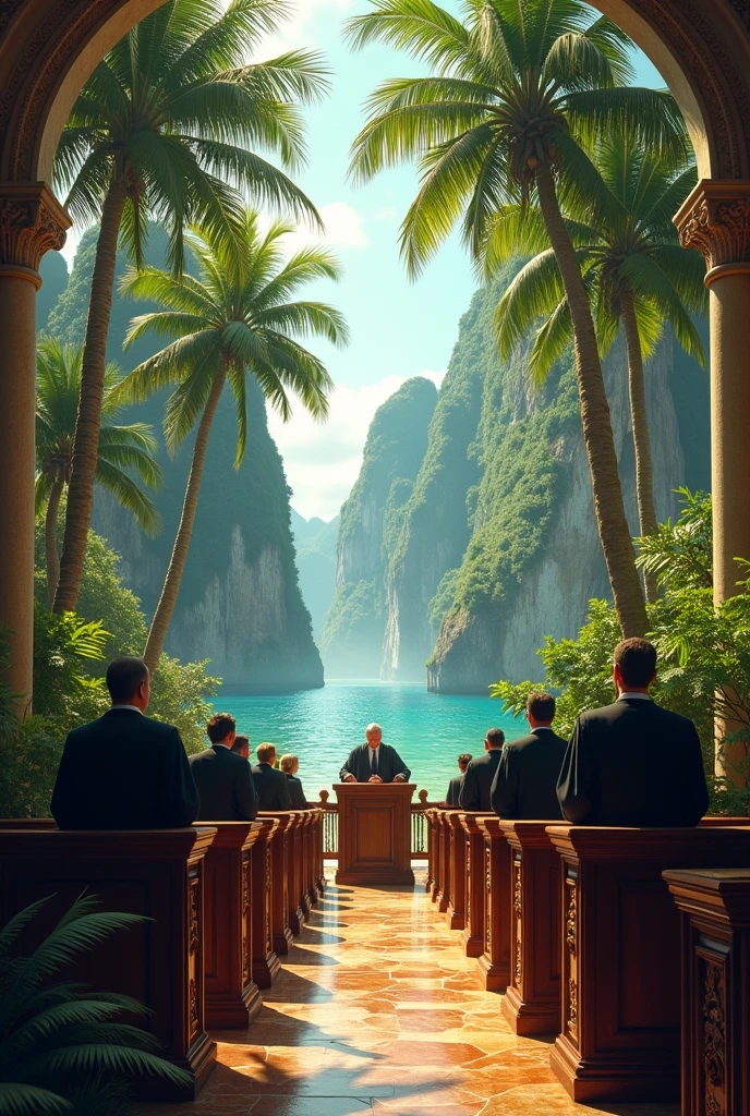 A trial that takes place in paradise