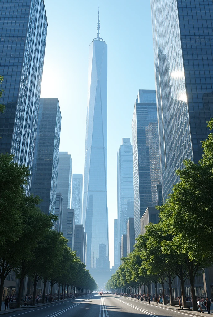 i need a highrise buildings street view from Long distance