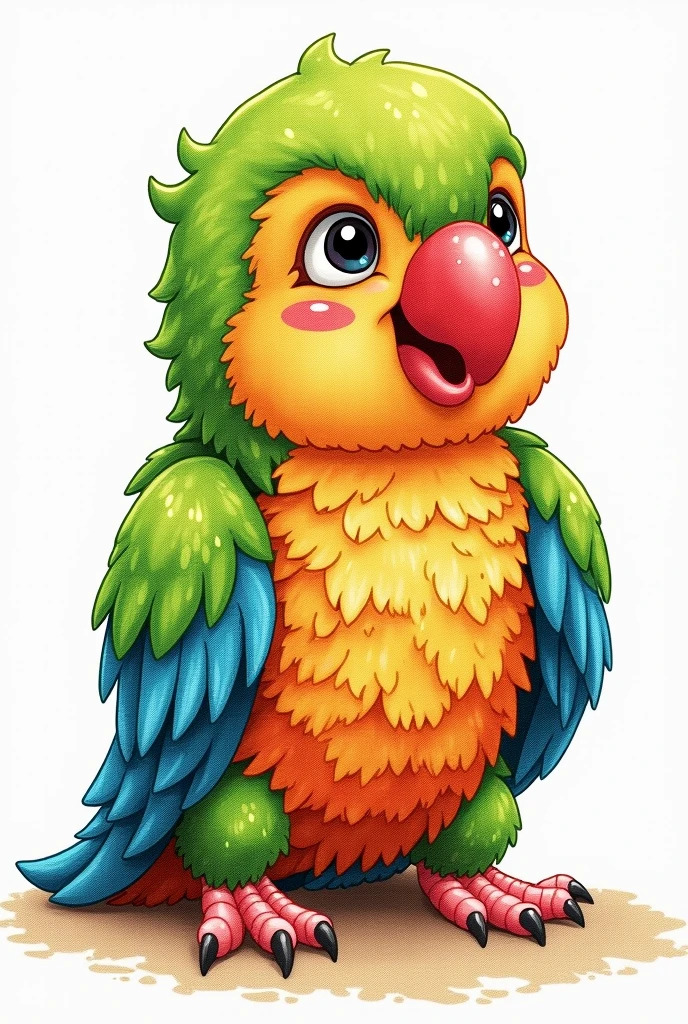 cute little parrot, scross stitch pattern