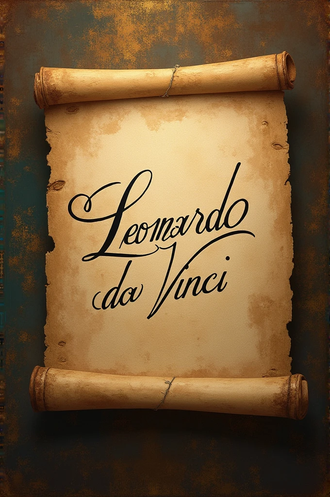 I would like an image with the name Leonardo signed