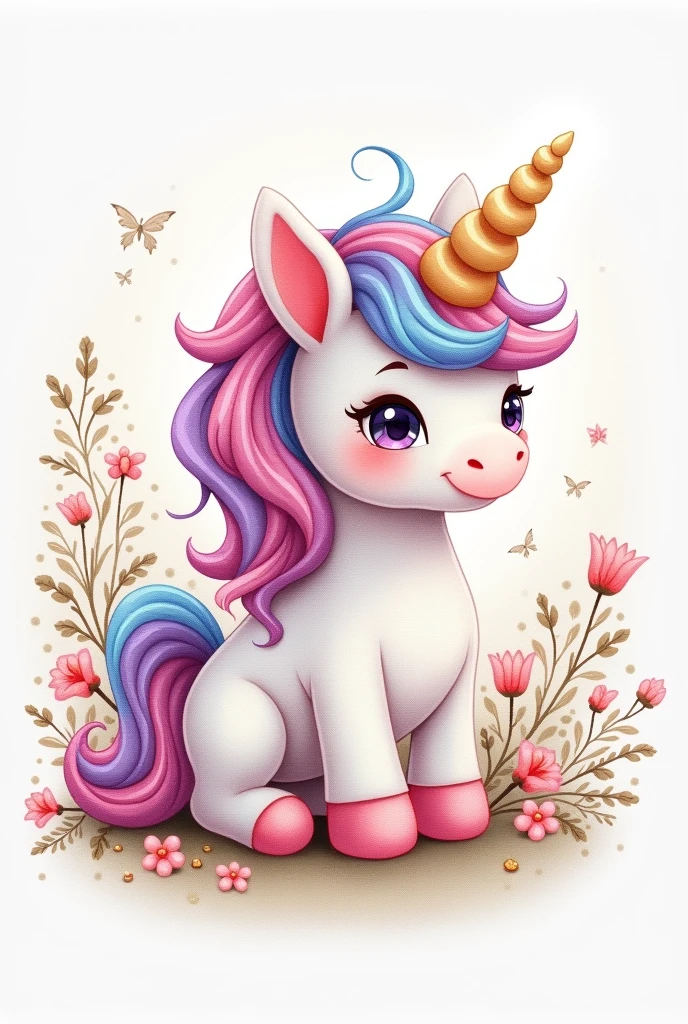 cute little unicorn, scross stitch pattern