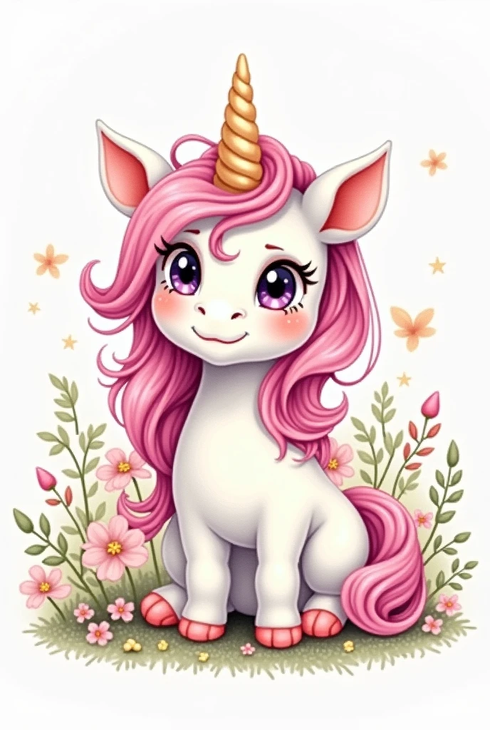 cute little unicorn, scross stitch pattern