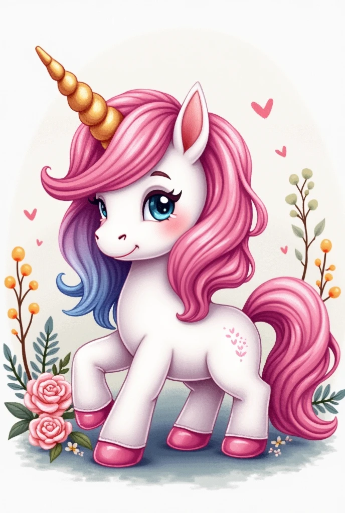 cute little unicorn, scross stitch pattern
