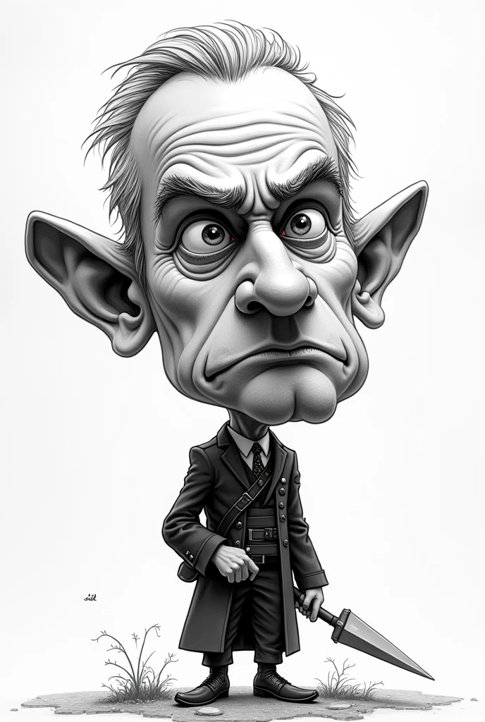 You have a caricature (the one with exaggerated features) on the subject of "honor" Analyzing and comparing the past with the present, to draw in black and white and make them easy to draw