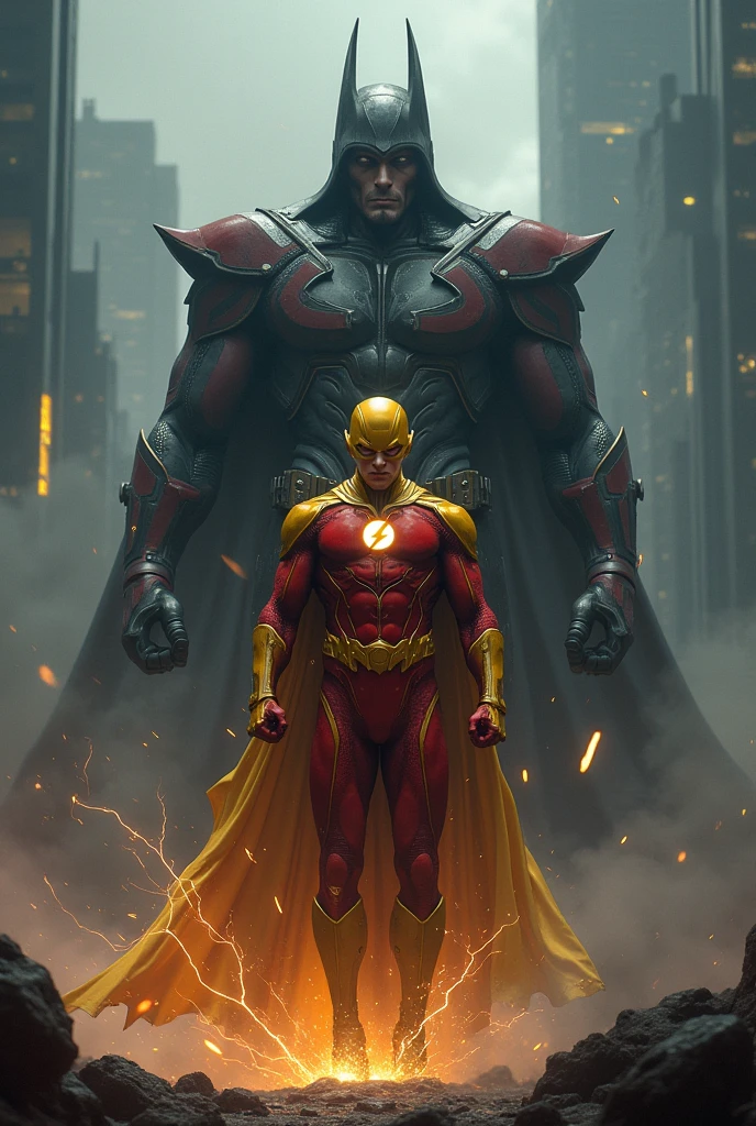 A realistic reverse flash image of Darkseid