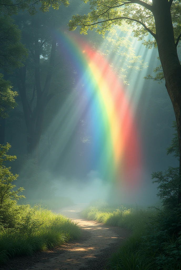 the magical rainbow that looks magical mysterious and natural as well