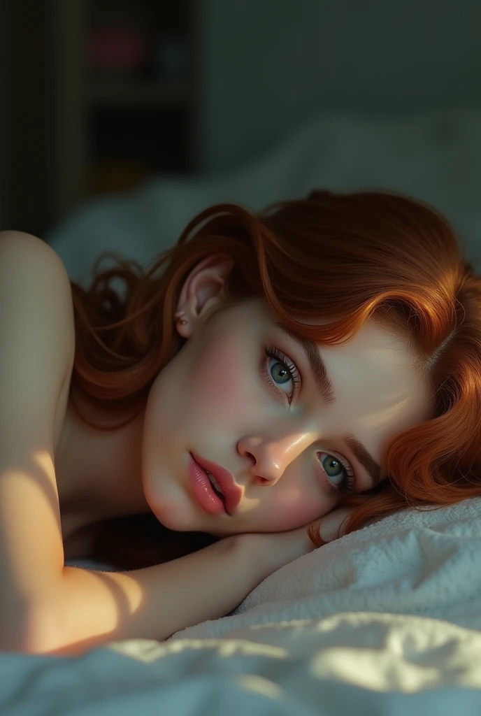 A woman lying down