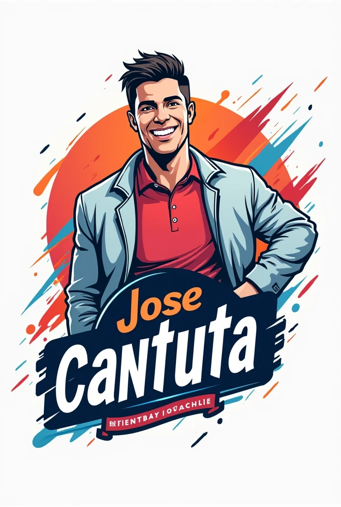 I want you to create a logo for social media using the name Jose Cantuta, who is a sports person, friendly and comprehensive.