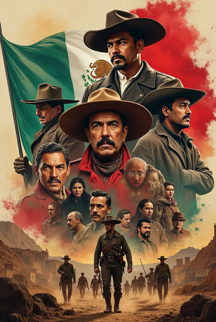 Make a collage of the Mexican revolution