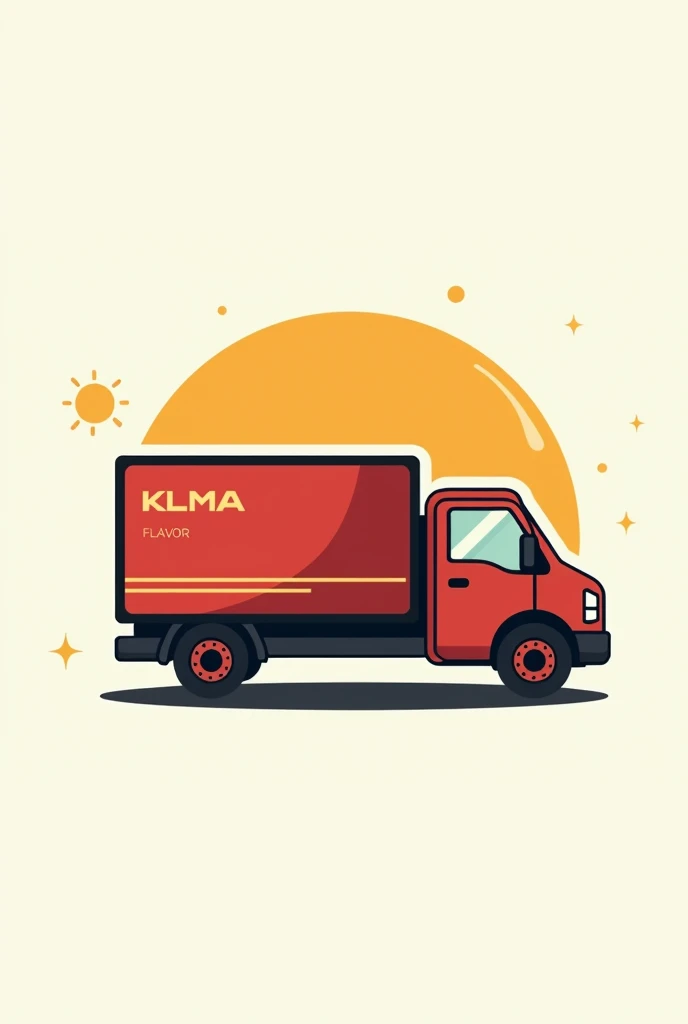 I have a food delivery company called KLMA flavor I need a logo with a truck