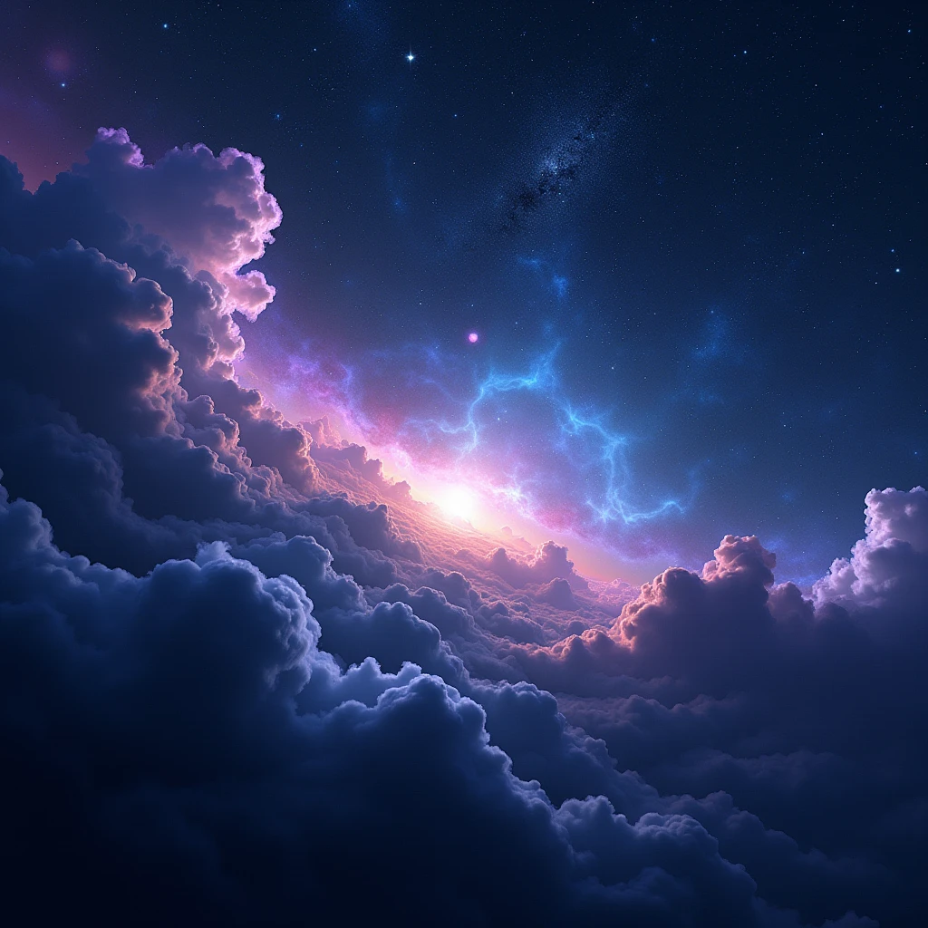 sky full of stars and nebulae