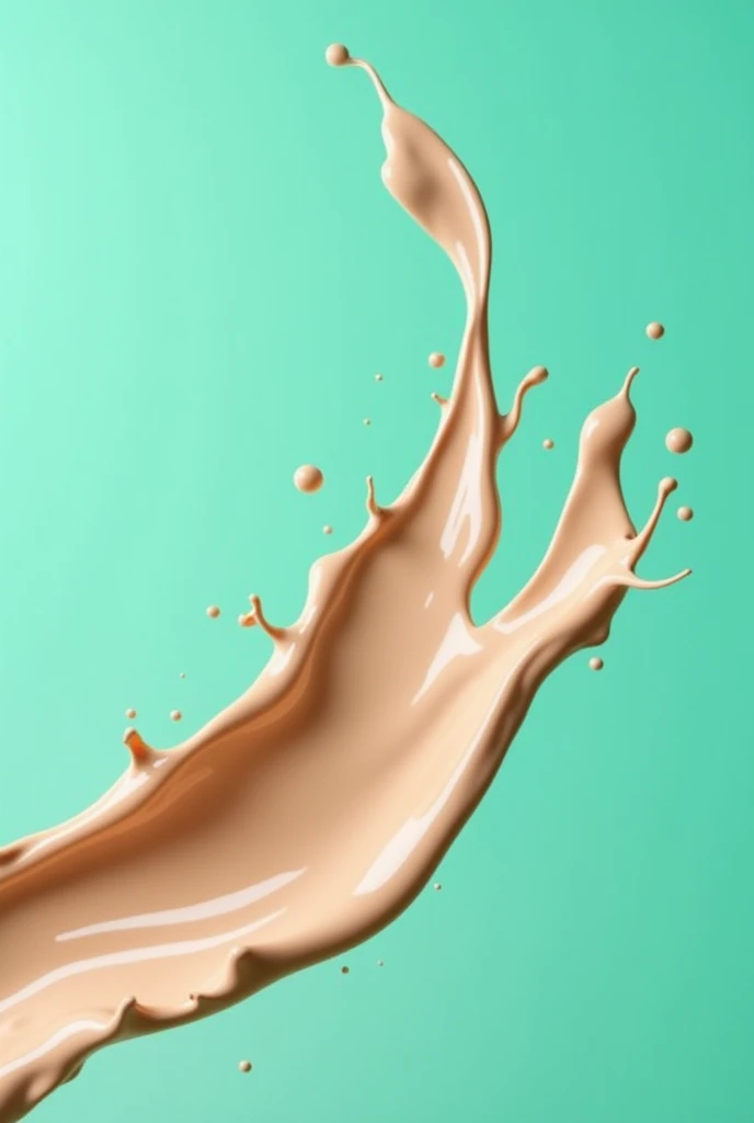 create image of makeup concealer being spilled with aqua green background