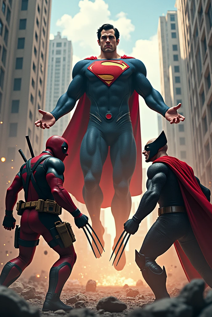 Deadpool and Wolverine vs Superman