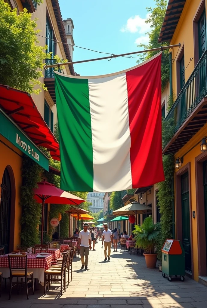 Italian flag representing the Italian brands that we have here in Brazil