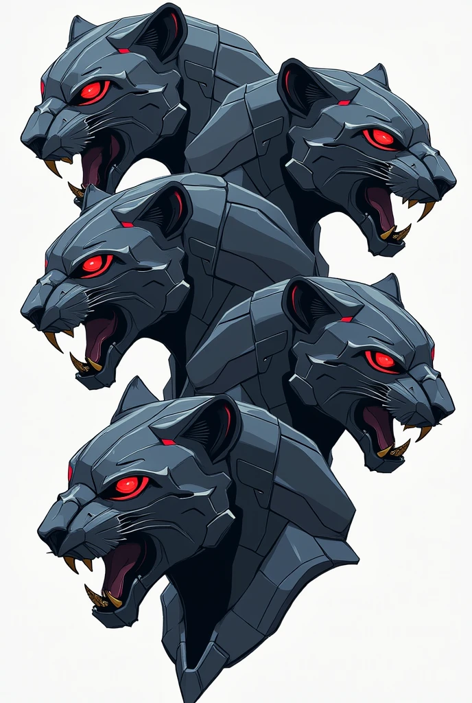 Create multiple vectors with the head of a robotic jaguar