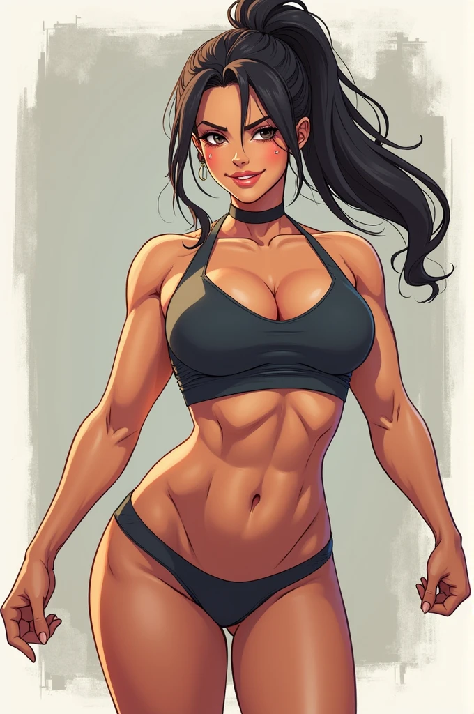 Nude busty sporty anime woman